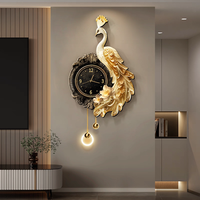 Peinture murale décorative haut de gamme pour le salon, effet tridimensionnel, peinture LED avec pendentif en métal