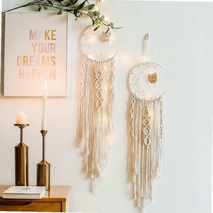 Boho Makramee Wandregale Raumgestalter Günstige Wohndekoration Luxus Dekorationsobjekte Deko-Boxen aus Hyazinthe - Product Image 6