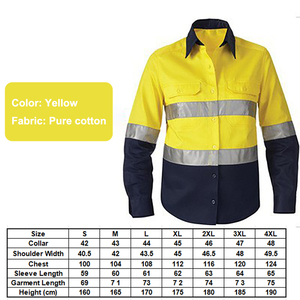Chemise de travail réfléchissante haute visibilité à manches longues en coton pour la construction - Product Image 2