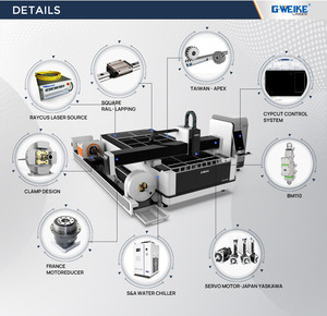 Fabricante de máquina de corte por láser de fibra <span class=keywords><strong>Gweike</strong></span>, láser CNC para placa de metal y máquina de doble uso de tubos - Product Image 3