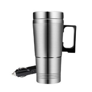Hervidor de Agua Eléctrico para Auto de Acero Inoxidable, 12V 24V, Taza de Viaje con Tapa y Función de Preservación del Calor - Product Image 2
