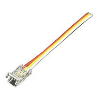 Connecteur d'angle pour bande LED COB basse tension bicolore à 3 broches, sans zone sombre, connexion sans soudure, boîtier PC LED