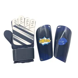 Großhandel Set von Schienbein polster und Fußball Sport Latex Torwart Handschuhe