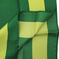 Écharpe longue rayée jaune citron et verte en soie 100% personnalisée avec logo pour femmes, idéale pour les universités et les sororités – Vente en gros Chine