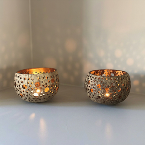 Wholesale 2026 Handmade <b>Coconut</b> Shell Heat Resistant Eco-Friendly Tea Light Holder <b>Candle</b> Holder Engrave Laser Logo Made Vietnam - Product Image 1