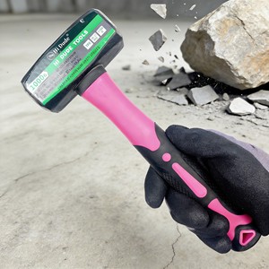 Marteau de <span class=keywords><strong>maçon</strong></span> en acier avec manche en fibre de verre, face carrée, poignée profilée, qualité industrielle, personnalisable, dureté supérieure à 50 HRC - Product Image 4