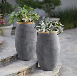 Nouveau design extérieur jardinières pot de jardin granit grand