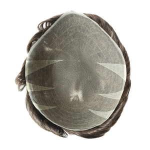 Longfor Ultra Air Full Lace Toupee Haute Qualité Stock Indien Remy Cheveux Remplacement Toute La Dentelle Française En Gros - Product Image 3