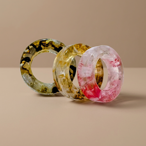 Marble Effect Premium Quality Eco-Friendly Contemporary Clear Resin Napkin Ring Transparent Restaurant Wedding <b>Table</b> Decoration - Product Image 1