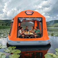Flotteur radeau tente de camping gonflable flottant eau tente flottant camping banc étanche à l'eau air tente portable plate-forme Ponton