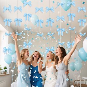 Guirnalda Decorativa con Lazos Azules - Decoración Colgante con Lazos Azules para Baby Shower, Cumpleaños, Despedida de Soltera, Boda - Product Image 5