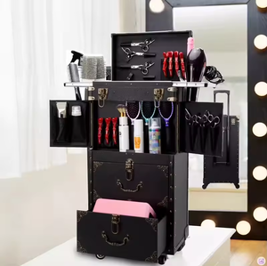 Salon professionnel coiffeur organisateur cosmétique grande capacité sac de <span class=keywords><strong>coiffure</strong></span> avec couverture PU maquillage voyage bagages - Product Image 2