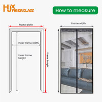 Moustiquaire magnétique invisible en polyester pour porte coulissante de patio, respectueuse de l'environnement