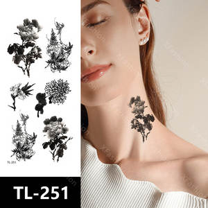 Stock impermeable colorido <span class=keywords><strong>flor</strong></span> <span class=keywords><strong>tatuaje</strong></span> transferencia <span class=keywords><strong>tatuaje</strong></span> temporal <span class=keywords><strong>en</strong></span> pecho <span class=keywords><strong>brazo</strong></span> <span class=keywords><strong>tatuaje</strong></span> pegatina - Product Image 6