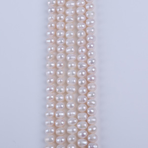 Cuentas de Perlas de Agua Dulce Casi Redondas de 6-7 mm para Manualidades, Perlas Sueltas para Bisutería - Product Image 3