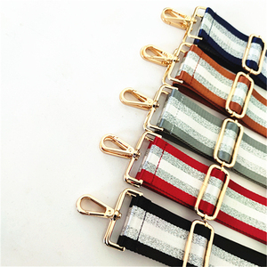 יוקרה גליטר אופנה 5 cm רחב כסף פס Crossbody כתף שקיות רצועת חגורה, מתכוונן קשת תיק ארנק שרשרת רצועות - Product Image 3
