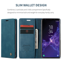 Pour Samsung Galaxy S9 S8 Plus S7 Bord Couverture Arrière Coque CaseMe 013 Rétro Mat Affaires PU Cuir Flip Antichoc Téléphone Cas
