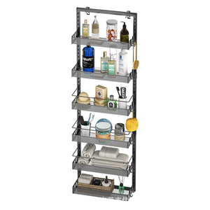 Étagère de rangement suspendue pour porte Shopify Dropshipping, 6 niveaux réglables, sans perçage, pour cuisine et garde-manger - Product Image 1