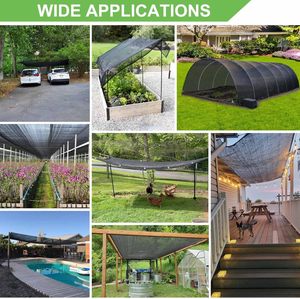 Mklsit <span class=keywords><strong>Malla</strong></span> de <span class=keywords><strong>Sombra</strong></span> HDPE 70% 10x20FT Negra con Ojales de Latón Reforzados para Invernadero, Patio, Gallinero y Plantas de Tomate - Product Image 6