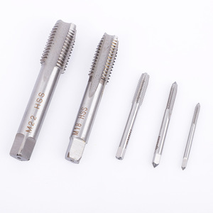 Machos de máquina de doble roscado para tornillos métricos M22 de acero HSS, herramientas de perforación brillantes sin recubrimiento - Product Image 1