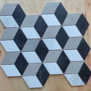 Gạch mosaic trang trí tường nhà bếp, thiết kế gạch mosaic đá cẩm thạch hình khối trang trí nội thất, dùng cho lối vào nhà