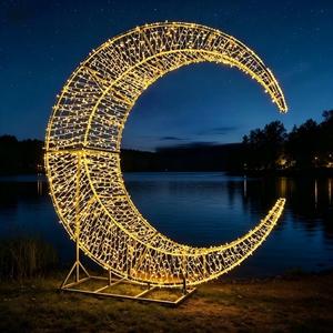 Lumière LED personnalisée en forme de grande roue 3D, motif en étoile, étanche IP65, qualité commerciale, sculpture pour <span class=keywords><strong>Noël</strong></span> et le Nouvel An, aménagement paysager - Product Image 4