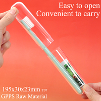 Boîte de rangement pour brosses à dents et dentifrice WEISHENG, couleurs assorties, compacte, usage quotidien et en voyage, étui de voyage transparent en PS pour brosses à dents