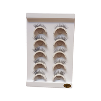 Cils professionnels personnalisés, 5 paires, effet œil de chat, demi-soie, bande complète, style naturel, longueur personnalisée, livres de cils, sans cruauté, réutilisables
