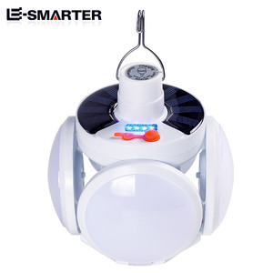 Đèn làm việc treo lều đèn bóng đá năng lượng mặt trời di động đa chức năng đèn LED năng lượng mặt trời gấp gọn sạc USB đèn lồng cắm trại - Product Image 3