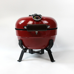 Mini Kamado 12 Pollici, Griglia Portatile Facile da Trasportare, per Campeggio, Pesca, Casa e Giardino, <span class=keywords><strong>BBQ</strong></span> in Acciaio Smaltato e <span class=keywords><strong>Ghisa</strong></span>, per 2-3 Persone - Product Image 2
