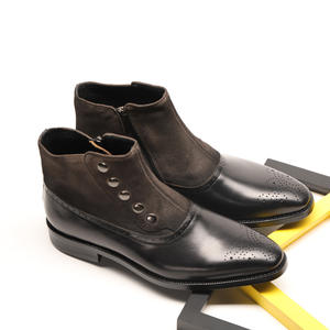 Nouveautés : Bottines Chelsea <span class=keywords><strong>en</strong></span> cuir de haute qualité pour hommes – Respirantes, antidérapantes, idéales pour l'hiver et l'automne, chaussures habillées personnalisables - Product Image 6