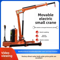 Nouvelle grue mobile hydraulique électrique entièrement automatique pour métaux, petite grue de levage rotative montée de 1 à 2 tonnes, 110 V, 6 m/min, garantie 1 an