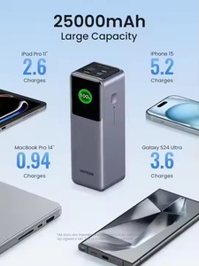 Batería Externa UGREEN Nexode <span class=keywords><strong>de</strong></span> 25000 mAh y 200 W, Cargador Portátil para Laptop con <span class=keywords><strong>Carga</strong></span> Rápida PD 3.1, 90 Wh, 3 Puertos y Pantalla Inteligente - Product Image 4
