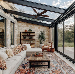 Véranda commerciale <span class=keywords><strong>solarium</strong></span> extérieur en aluminium véranda jardin d'hiver véranda debout libre 4 saisons Triangle en verre trempé - Product Image 5