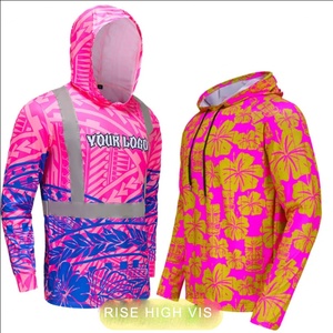 High Vis <b>Reflective</b> Safety Fishing Wear Safety Construction Safety Fishing Hoodie Night Fishing Wear - Product Image 1