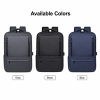 Sac à dos pour ordinateur portable avec logo personnalisé, 15,6 pouces, résistant à l'eau, sac de voyage d'affaires avec port USB, sac à dos pour ordinateur portable pour hommes