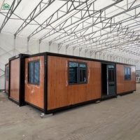 10FT 15FT 20FT 30FT 40FT 20 X 20 Maisonnette Modulaire Préfabriquée Pliable Extensible Conteneur Mobile Portable à Châssis en Acier