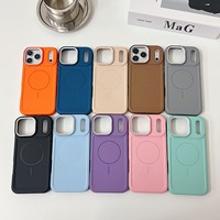Coque magnétique antichoc colorée style macaron pour iPhone 18 Pro 15 Plus 16 17 14 13 12 11 Pro Max – Housse arrière pour téléphone portable