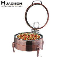 Huadison Hotel Restaurant Levert Cheffing Gerechten Buffet Catering Roestvrijstalen Koperen Chafing Schotel Buffet Food Warmer