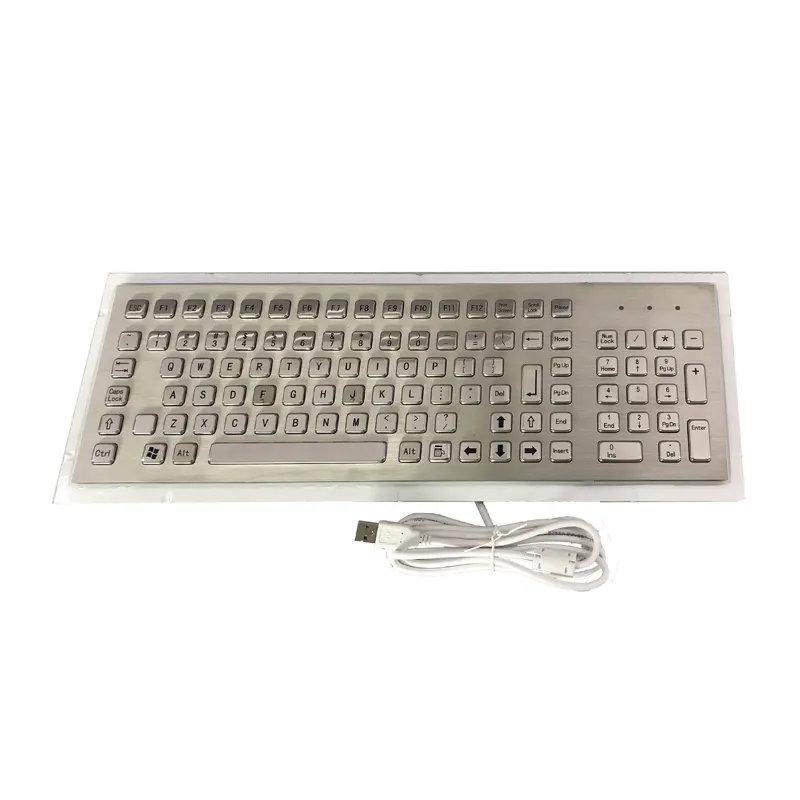 Industrial Panel Mount Metal Keyboard with Numeric Keys and Function Keys