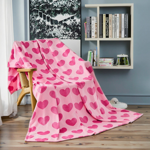 Regali per le donne-pensando <span class=keywords><strong>a</strong></span> <span class=keywords><strong>te</strong></span> regali per le donne velluto abbraccia cuore coperta rosa 50x60 pollici - Product Image 1