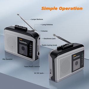 Reproductor de Casetes Estilo Retro Walkman de Fábrica, Radio AM FM, Grabadora, Auto Reverse, Reproductor de MP3 con USB y TF, Audio para el Hogar, Estudio y Viajes - Product Image 6