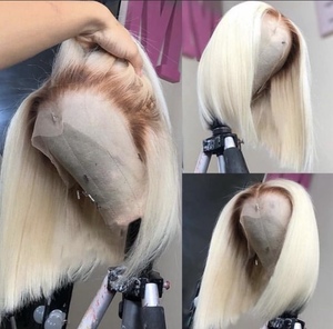 Platinum blonde <span class=keywords><strong>parrucca</strong></span> piena del merletto Brasiliano produttore, corto marrone parrucche dei capelli umani dei capelli commercio all'ingrosso della cina, weavons e parrucche per le donne - Product Image 4