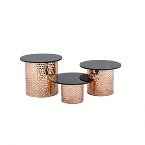 Hammered Metal And Glass Cake Stand Highest Quality <b>Table</b> Top Cakes Dessert Display Stand At Affordable Price - Product Image 1