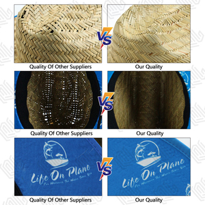 Chất lượng cao cỏ tự nhiên rộng vành Mexican mũ với biểu tượng tùy chỉnh mùa hè bãi biển lướt sóng mặt trời rơm nhân viên cứu hộ <span class=keywords><strong>hat</strong></span> mũ rơm - Product Image 2