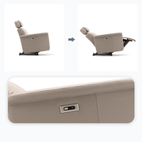 Fauteuil inclinable électrique en cuir pour personnes âgées, pivotant, relevable, à bascule et massant, pour salon