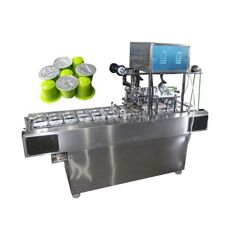 Высокопроизводительная машина для наполнения и запечатывания йогурта/машина для запечатывания стаканчиков/автоматическая машина для запечатывания стаканчиков