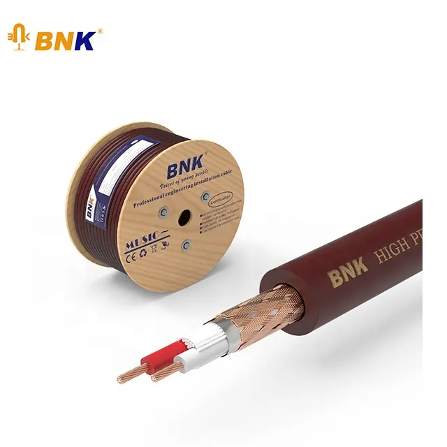 BNK Professional Audio & Video High End Digital Optical Audio Cable 80m 100m 2 Core Shielded Twisted Pair for Microphone XLR