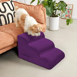 Escaleras para Perros Mesa Lemon, Rampa de 4 Escalones para Camas Altas y Sofás, Antideslizantes, con Funda Extraíble y Fácil de Limpiar - Product Image 2