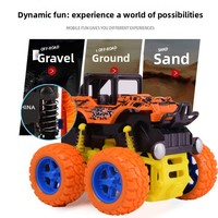 Voiture jouet en plastique PC 1:5, pneus à friction pliables, 4x4, voiture de cascade à inertie, résistante aux chutes, véhicule tout-terrain simulé
